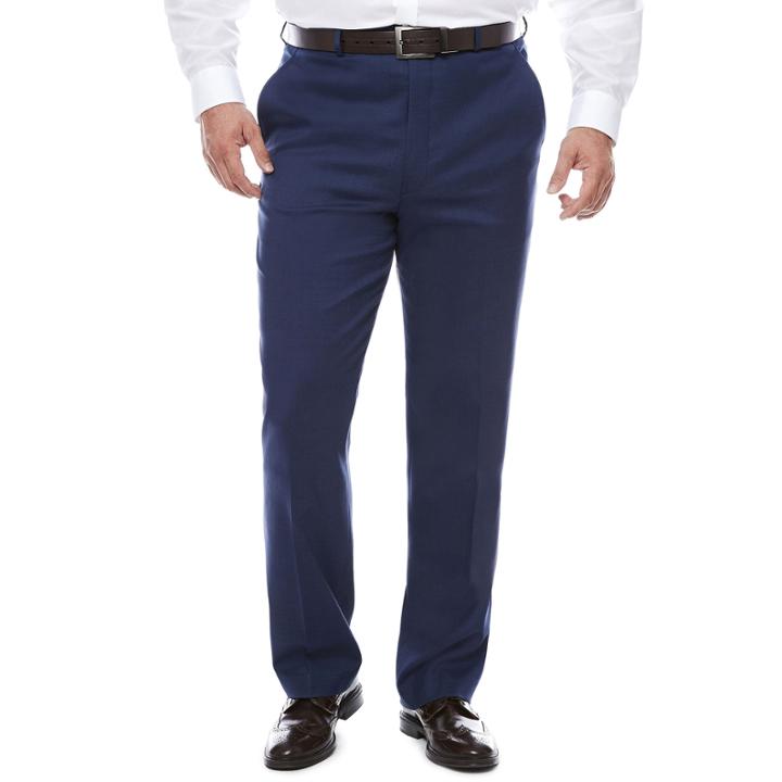 Stafford Flat Front Pants-big And Tall