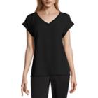 Worthington Rib Trim Vnk Tee