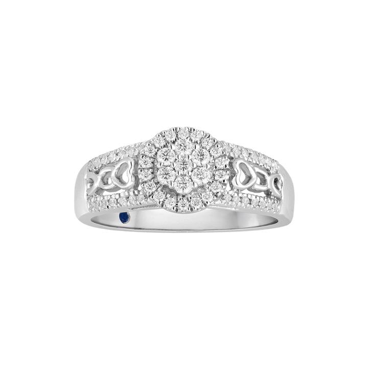 I Said Yes 1/3 Ct. T.w. Diamond Flower-shaped Platinaire Bridal Ring