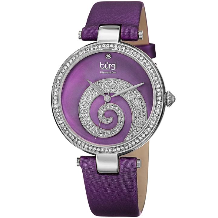 Burgi Womens Purple Strap Watch-b-143pu