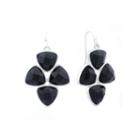 Liz Claiborne Black Acrylic Drop Earrings