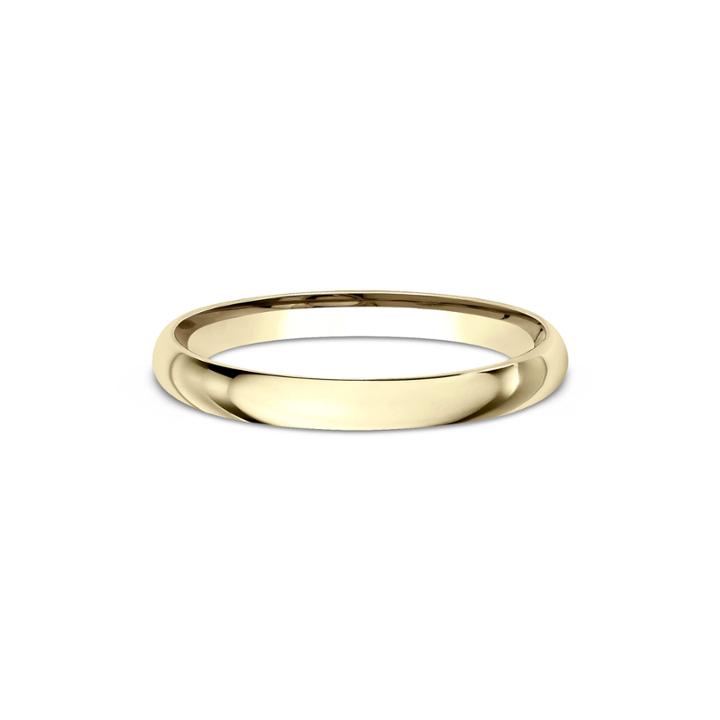 Womens 10k Yellow Gold 2mm Comfort-fit Wedding Band