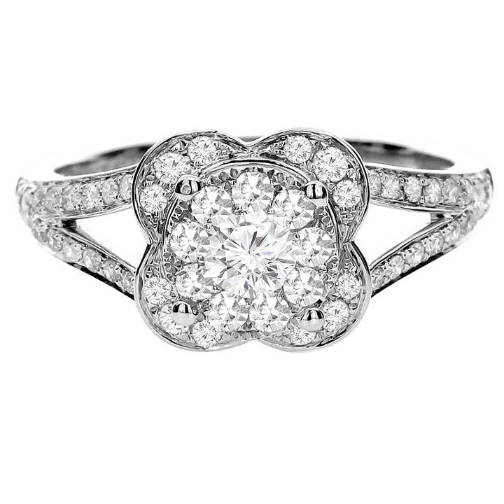 Limited Quantites Womens 5/8 Ct. T.w. White Diamond 14k Gold Cocktail Ring