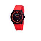Crayo Unisex Fresh Red Rubber-strap Watch With Date Cracr0309
