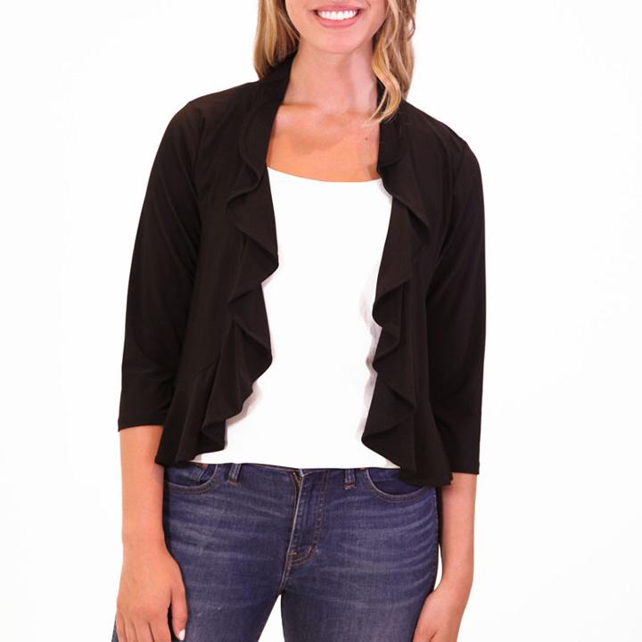 Nina Leonard Chiffon Back Bolero
