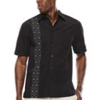 The Havanera Co. Short-sleeve Asymmetrical Print With Pocket Shirt