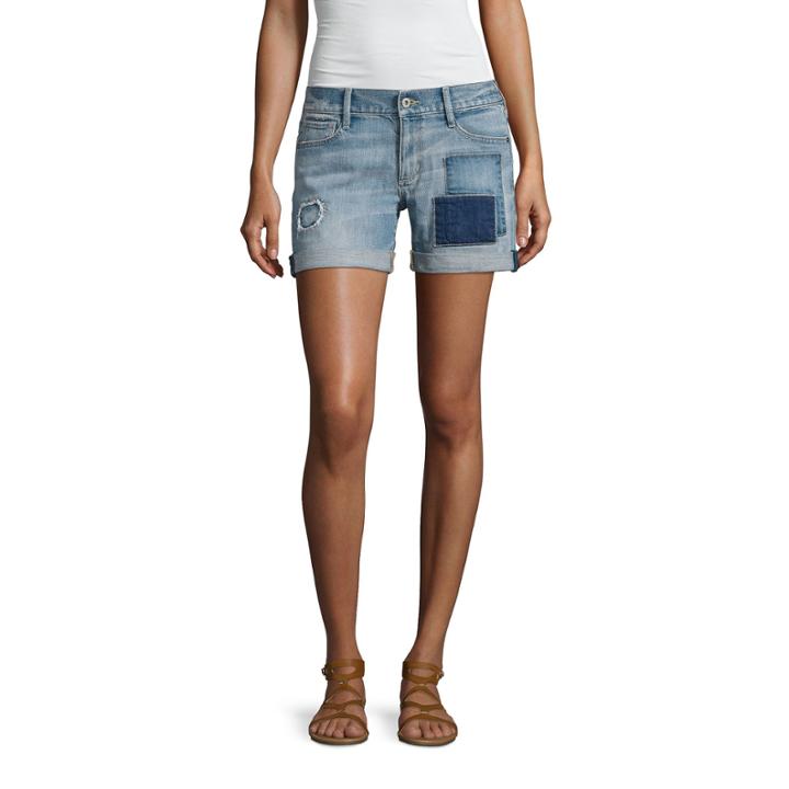 Arizona Patch Midi Shorts-juniors