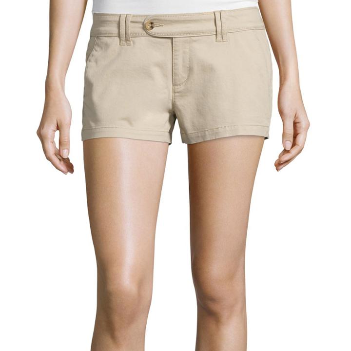 Arizona Cabo Mid-rise Twill Shorty Shorts - Juniors