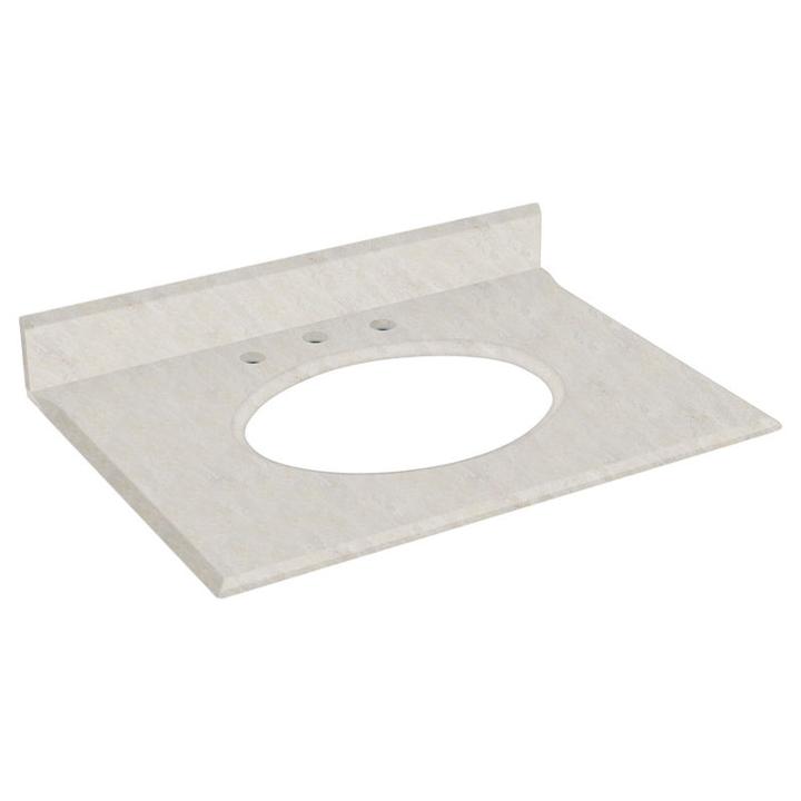 31.25-in. W 22-in. D Marble Top In Beige Color For3h8-in. Faucet