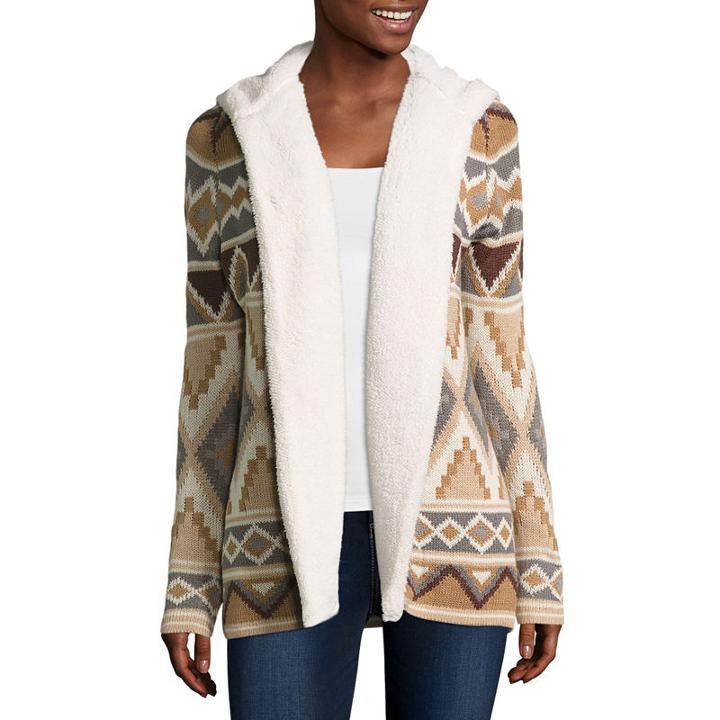 Almost Famous 3/4 Sleeve Cardigan-juniors