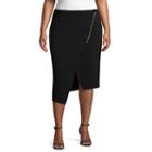 Bold Elements Asymmetriclace Up Pencil Skirt Plus