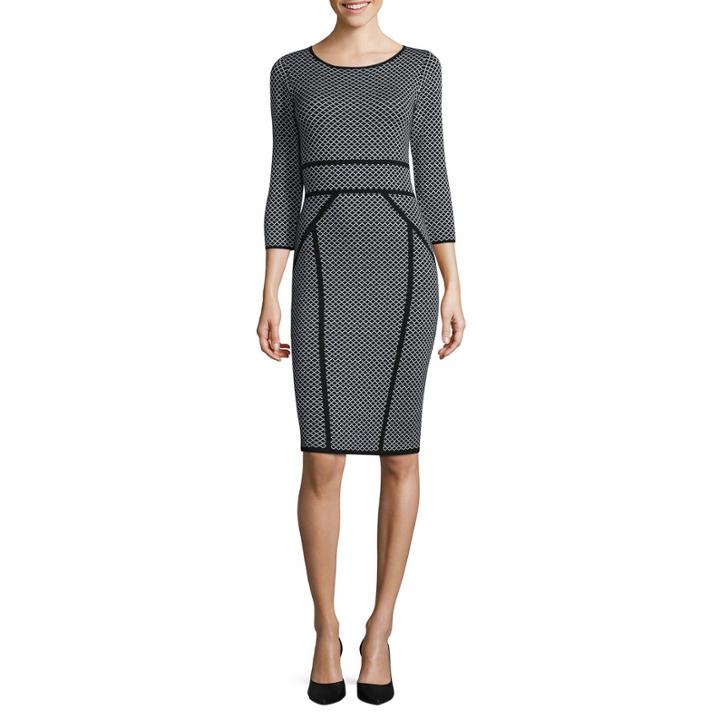 J. Taylor Long-sleeve Sweater Dress