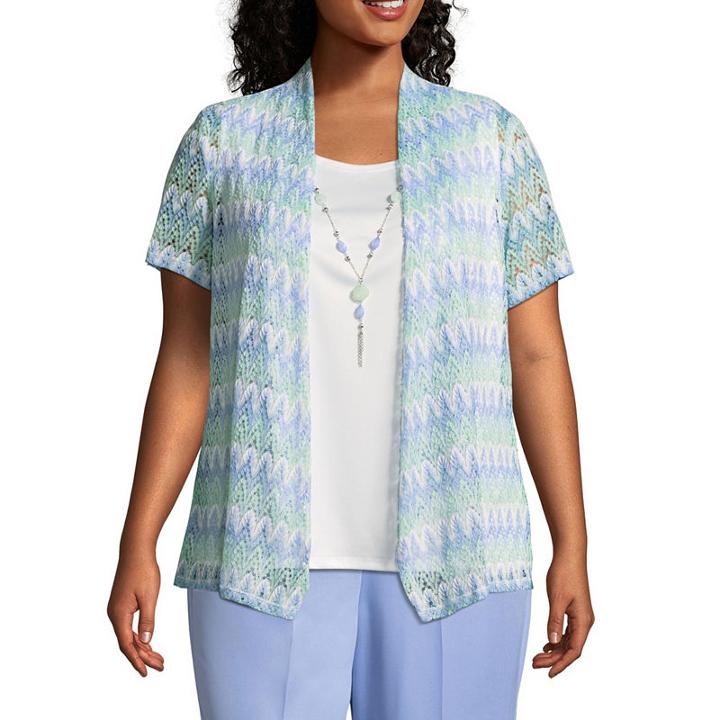 Alfred Dunner Day Dreamer Zig Zag Layered Blouse - Plus