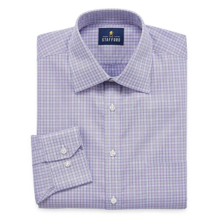 Stafford Executive Non-iron Cotton Pinpoint Oxford - Big And Tall Long Sleeve Dress Shirt