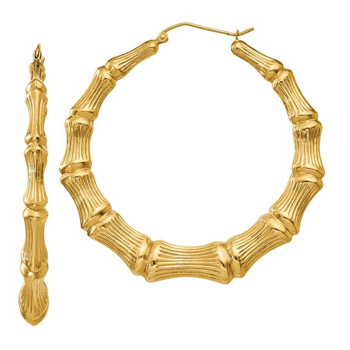14k Gold 43mm Hoop Earrings