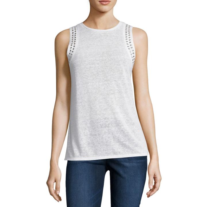 A.n.a Studded Armhole Tank Top - Tall