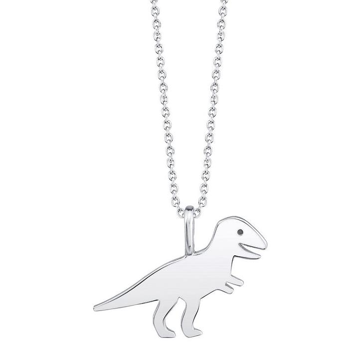 Footnotes Tyrannosaurus Dinosaur Womens Sterling Silver Pendant Necklace