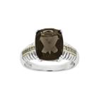 Shey Couture Smoky Quartz And Diamond-accentsterling Silver Antiqued Ring