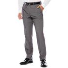 The Savile Row Company Birdseye Flat-front Suit Pants - Slim Fit