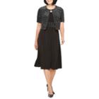 Perceptions Elbow Sleeve Velvet Jacket Dress
