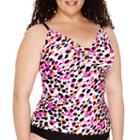 St. John's Bay Painted Animal Tankini Swim Top - Plus