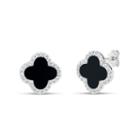 Black Onyx 13mm Curved Stud Earrings