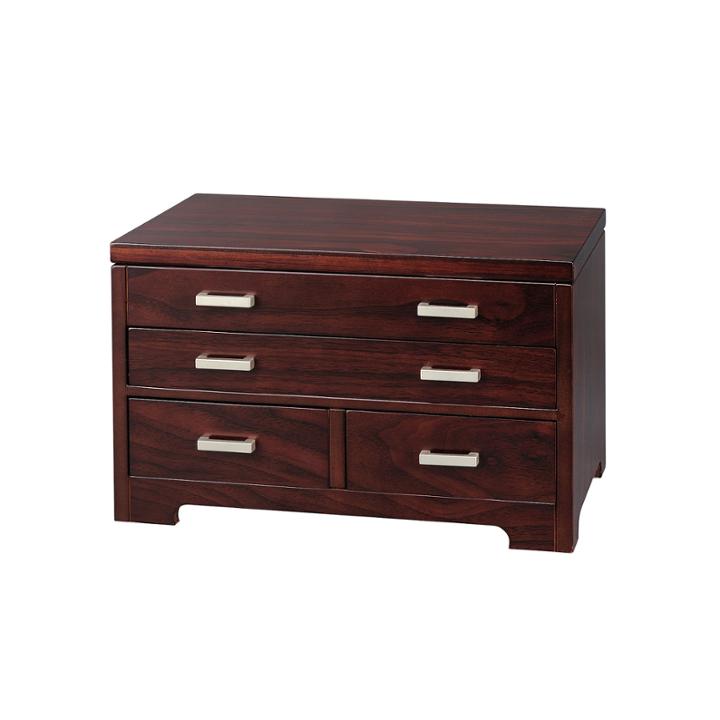 Brown Tea 3-drawer Jewelry Box