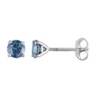 1/2 Ct. T.w. Color-enhanced Blue Diamond Stud Earrings