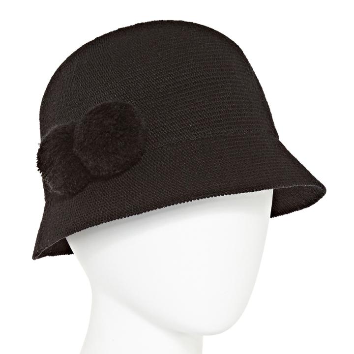 August Hat Co. Faux-fur Pom Cloche