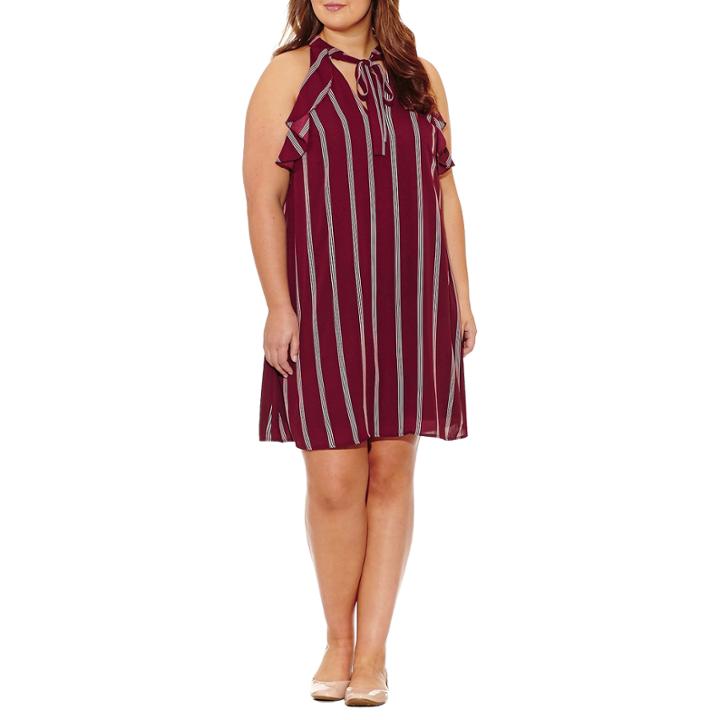 City Triangle Sleeveless Sundress-juniors Plus