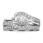 I Said Yes&trade; 1/3 Ct. T.w. Diamond & Lab-created Blue Sapphire Bridal Ring Set