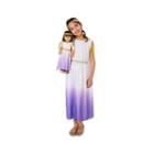Purple Passion Greek Goddess Child Costume With Matching 18 Doll Costume