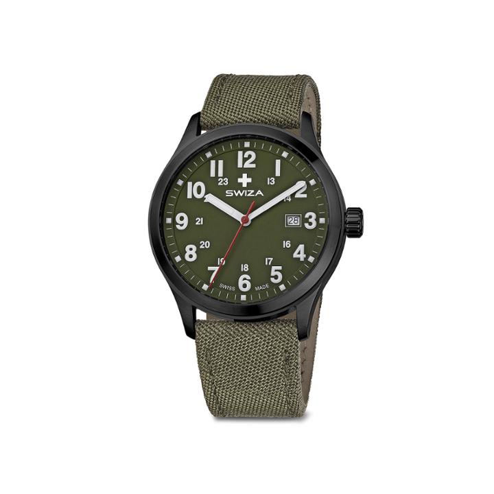 Swiza Mens Green Strap Watch