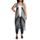 Unity World Wear Sleeveless Duster Sweater Vest - Plus