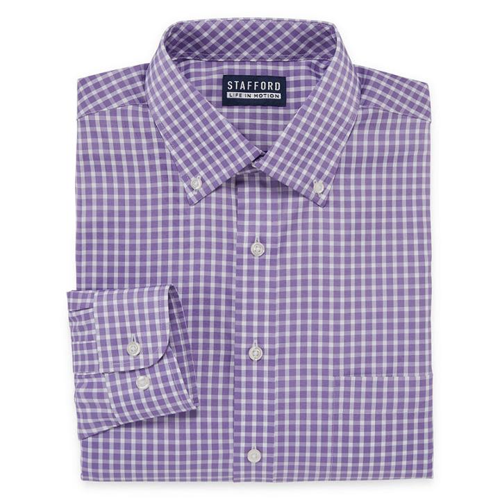 Stafford Tech Long-sleeve Dress Shirt Big And Tall