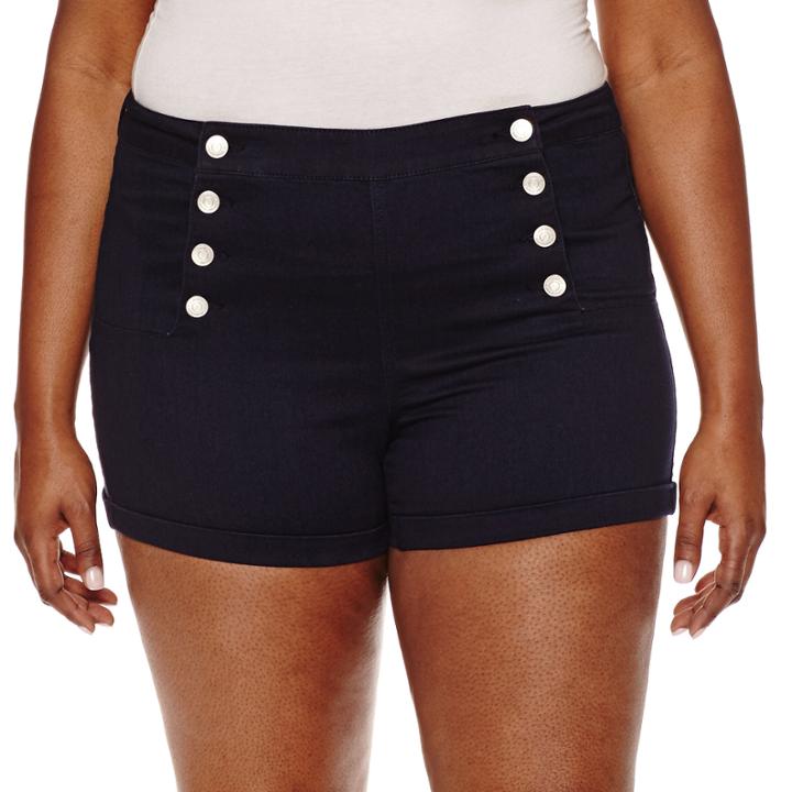 Almost Famous Chino Shorts-juniors Plus