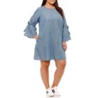 Spense 3/4 Sleeve Shirt Dress-plus