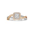 I Said Yes&trade; 3/8 Ct. T.w. Diamond 10k Rose Gold Twist Engagement Ring