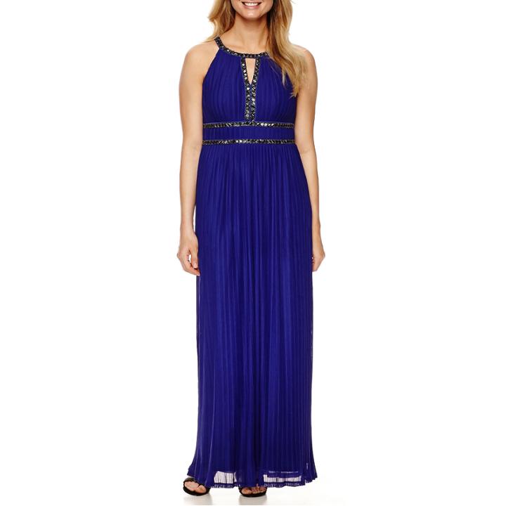 Signature By Sangria Sleeveless Embellished Formal Gown - Petite