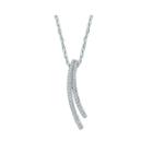 1/4 Ct. T.w. Diamond Sterling Silver Linear Pendant Necklace