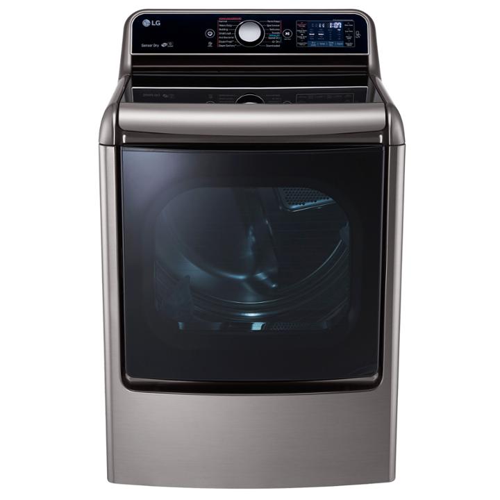 Lg 9.0 Cu. Ft. Mega Large Capacity Turbosteam&trade; Dryer With Easyload&trade; Door - Dlex7700ve