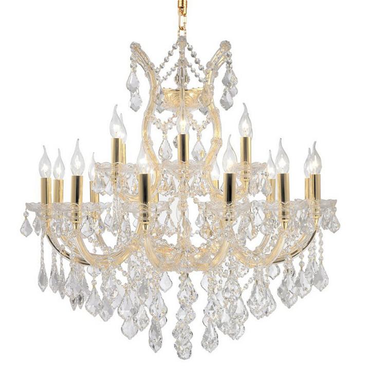 Maria Theresa Collection 19 Light 2-tier Clear Crystal Chandelier