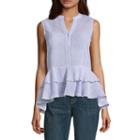 Libby Edelman Sleeveless High Low Tier Top