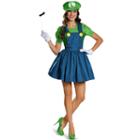 Super Mario: Plus Size Luigi Costume With Skirt For Women - Xl (18-20)