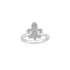 Womens 1/6 Ct. T.w. White Diamond Sterling Silver Cocktail Ring