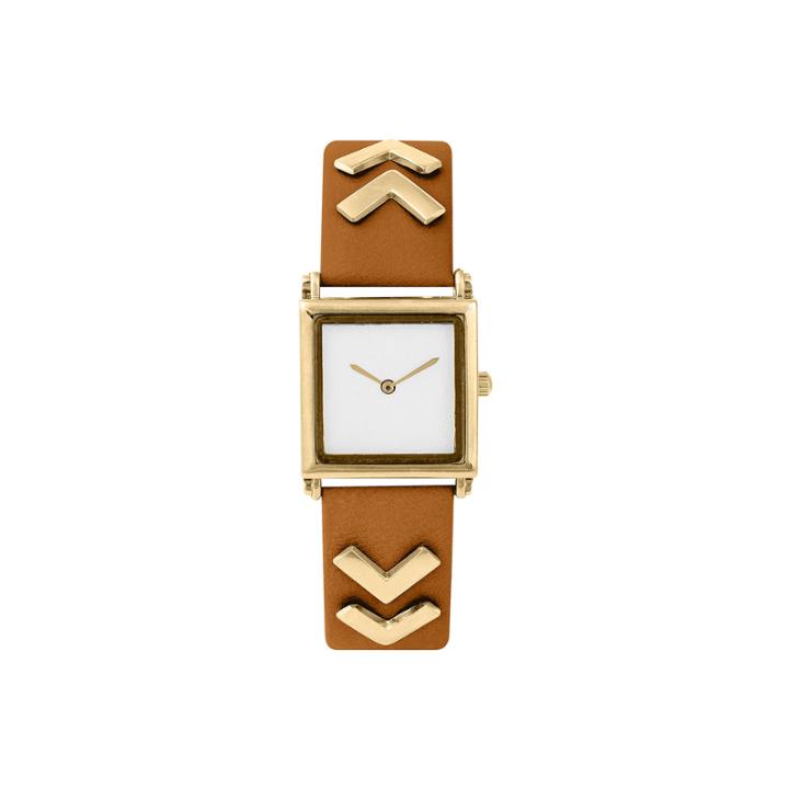 Decree Chevron Band Womens Strap Watch-pts2986gdcg