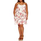 City Triangle Sleeveless Applique Sundress-juniors