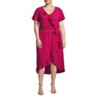 Alyx Short Sleeve Wrap Dress-plus