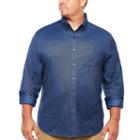 Van Heusen Long Sleeve Button Front Shirt - Big And Tall