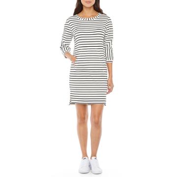 Vivi By Violet Weekend Long Sleeve Stripe Sheath Dress